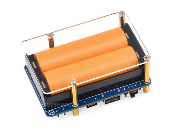 WaveShare UPS HAT (D) for Raspberry Pi 5V Pogo Pins Connector