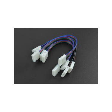DFRobot 4Pin LED Strip Connector Cable (5pcs) Solderless Snap-Down Design