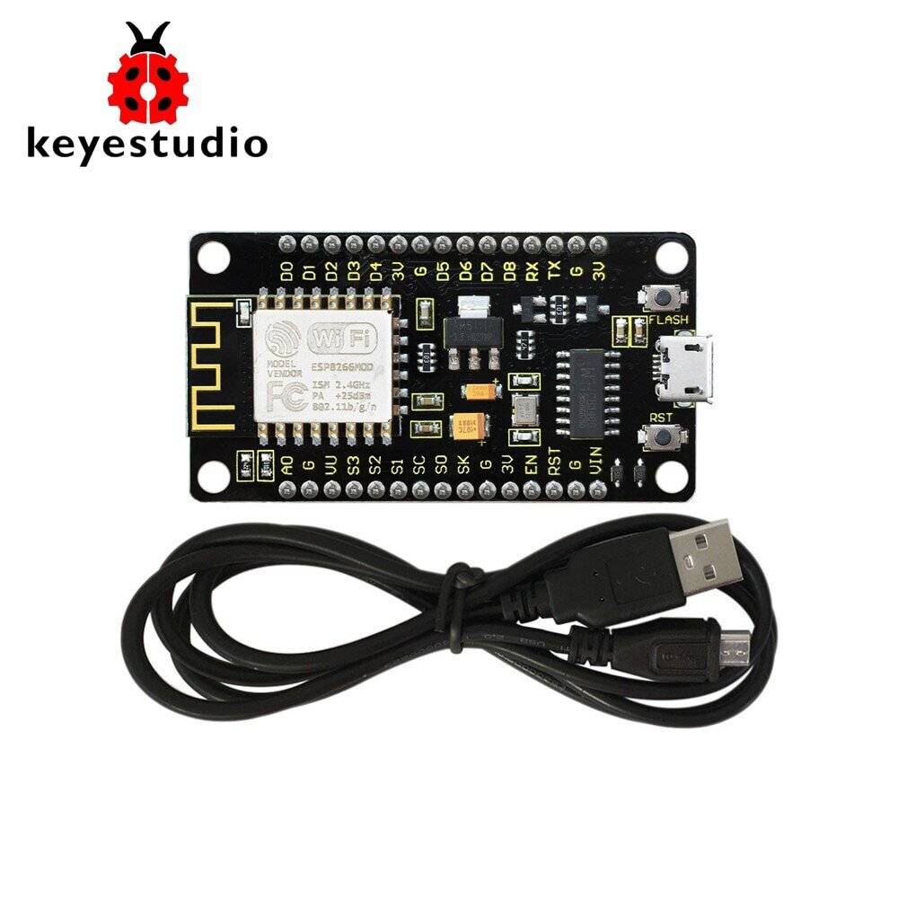 Keyeastudio NodeMcu Lua ESP8266 ESP-12F WIFI Development Board with USB Cable