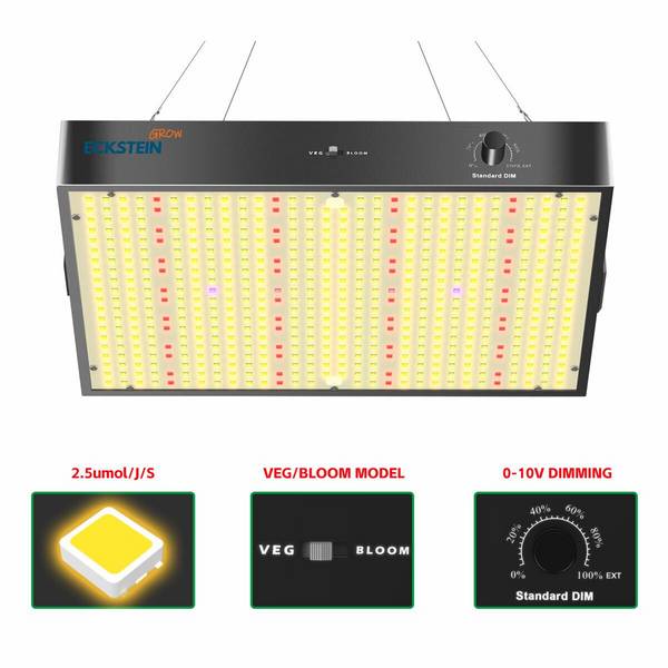 PB1000W LED Grow Lampe PPFD Full Spectrum Pflanzenlampe, Dimmbar Hohe Lichteffizienz Dual Mode