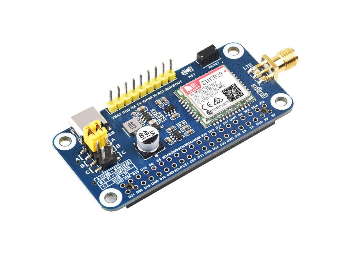 WaveShare SIM7028 NB-IoT HAT for Raspberry Pi Global Band NB-IoT Communication-0