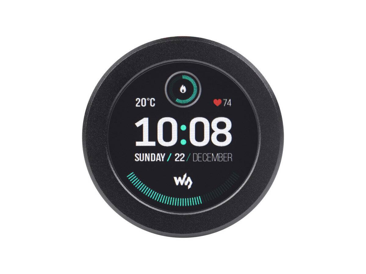 WaveShare ESP32-S3 Development Board with 1.28inch Round Touch LCD CNC Metal Case Accelerometer-0