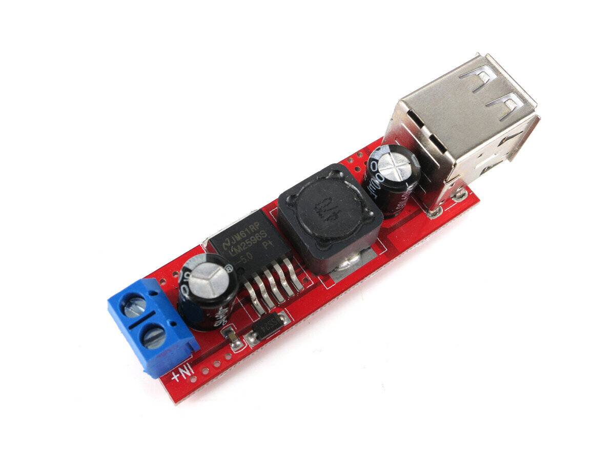 LM2596S DC-DC Step-down Spannungsregler, Dual USB 6-40V to 5V 3A Power Module