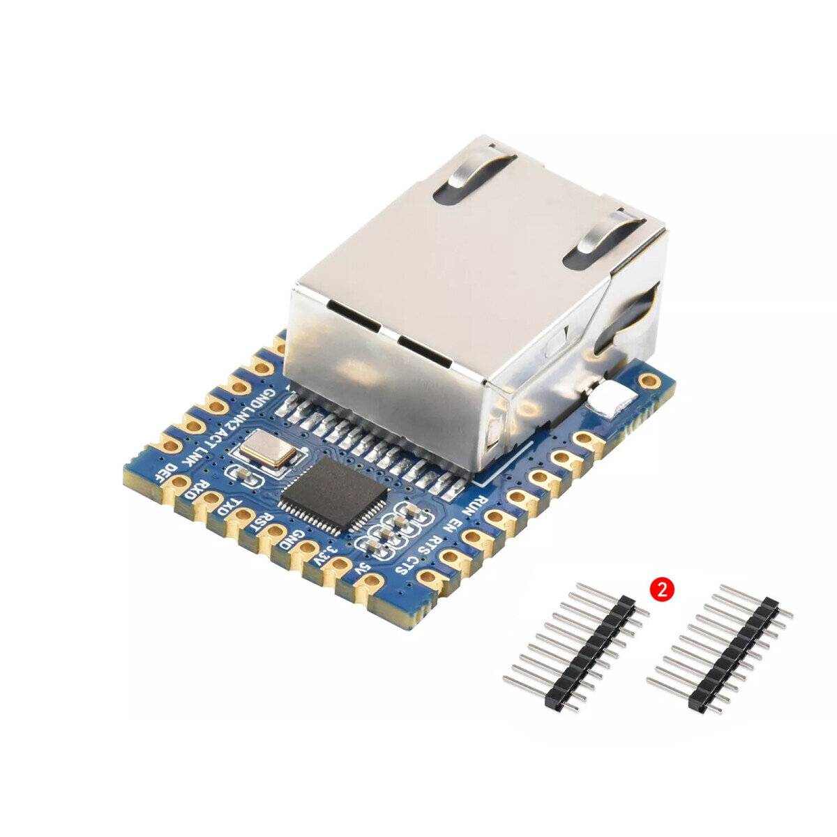 WaveShare TTL UART to Ethernet Mini Module Castellated Holes With Immersion Gold Design Highly-5