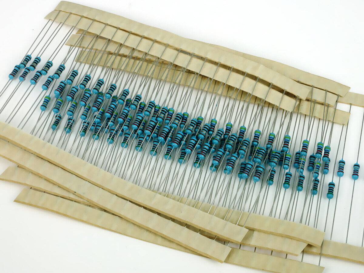 600x Metallschicht Metallfilm Widerstände 0,25W (20 bis1M) 30 Sorten-0