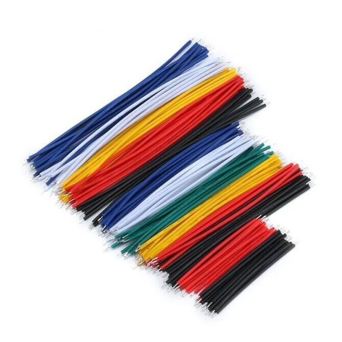 130x Multicolor Jumper Wires Kit Pre-Stripped for Breadboard 24AWG Strand Wires-0