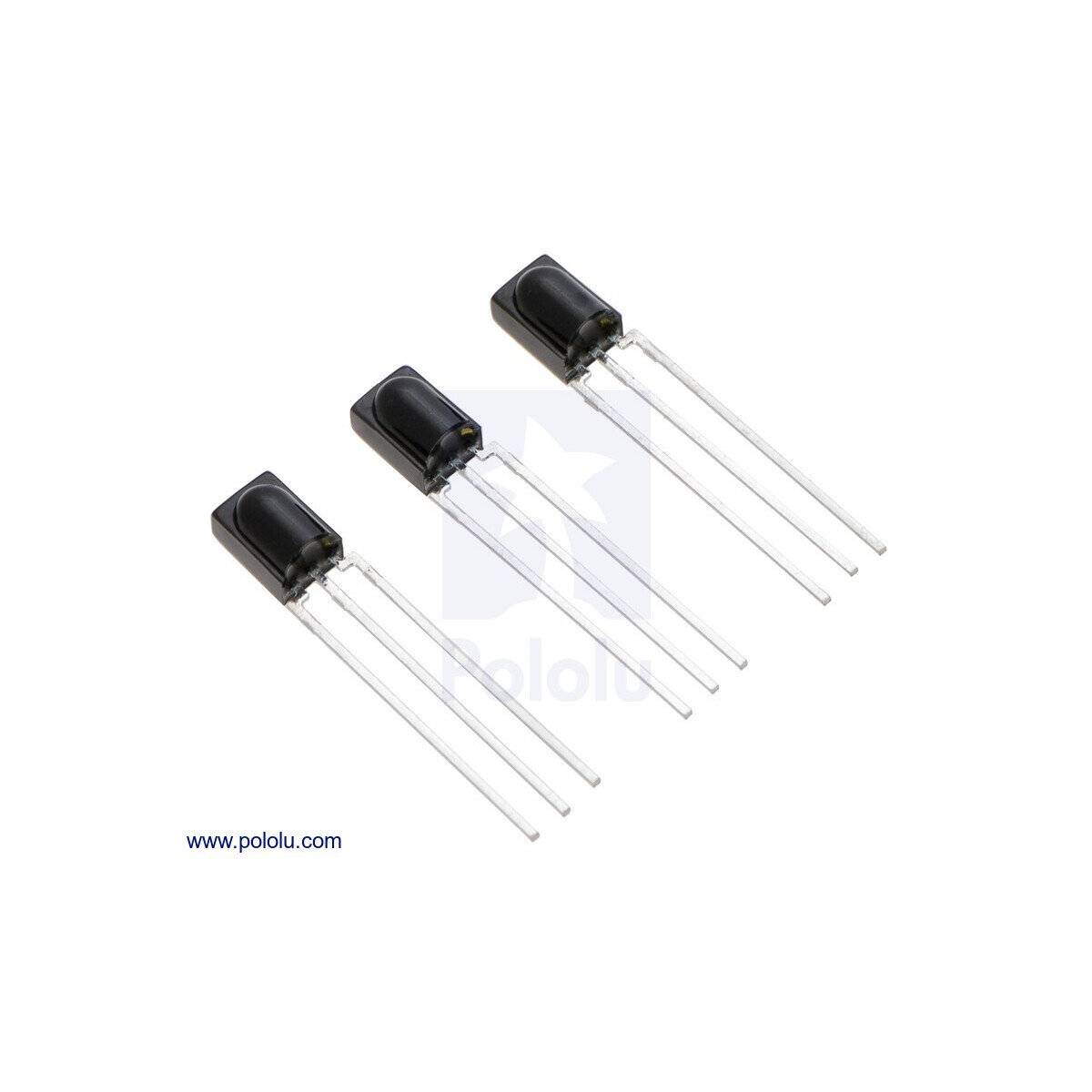 Pololu Vishay TSSP58P38 IR Detector Module, 38kHz, Automatic Gain (3-Pack)-0