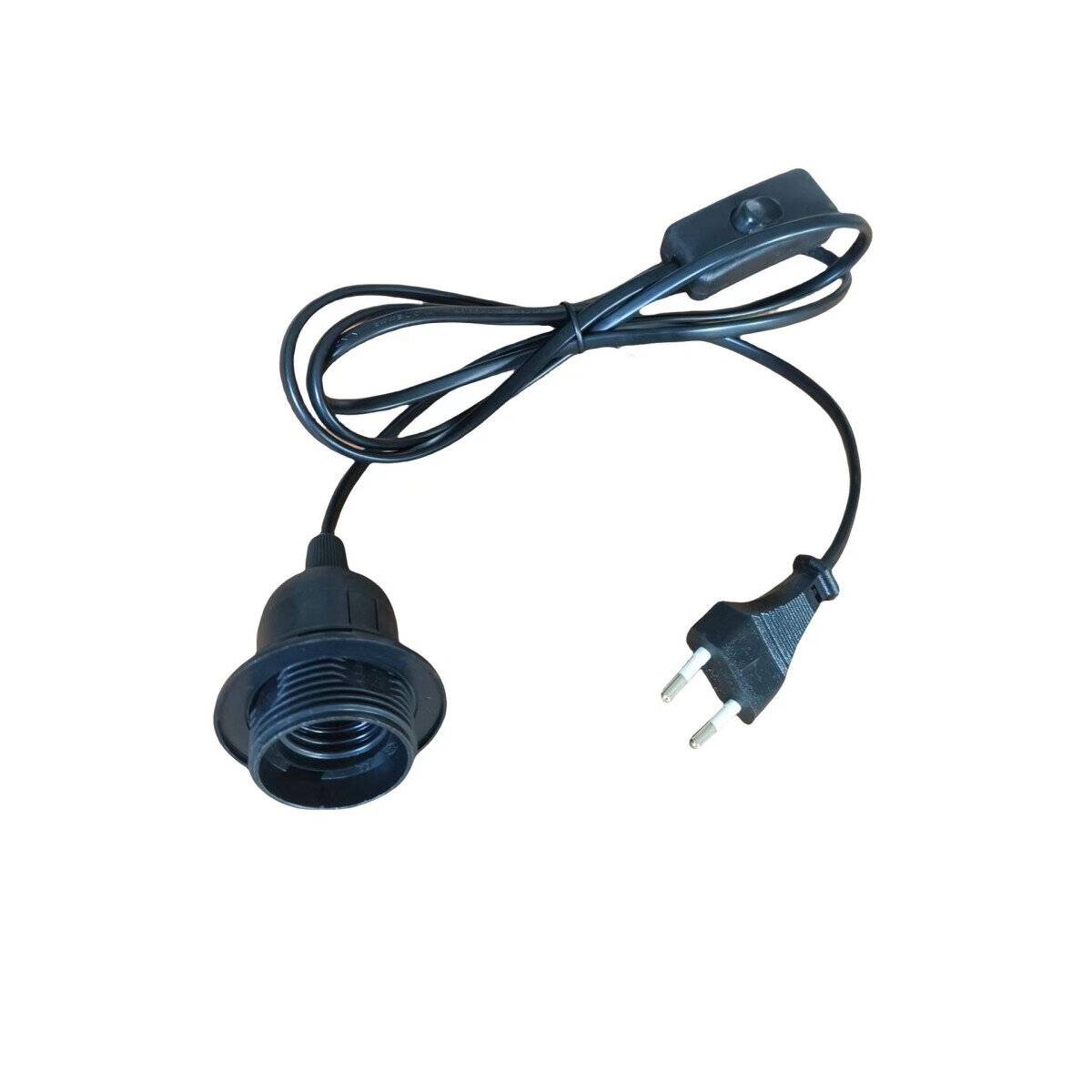 E27 Lampenfassung Kabel 3M Schalter Stecker EU Stromkabel Netzkabel Fassung Pflanzenlicht LED-0
