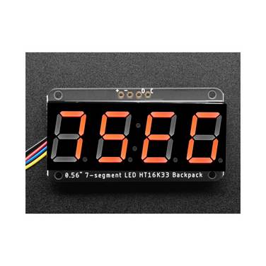 Adafruit Assembled 0.56inch 4-Digit 7-Segment Display Red with I2C Backpack STEMMA QT 5599