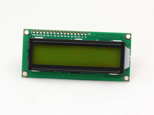 Character 16x2 LCD Display Module 1602 Black on Green 5V Header Strip
