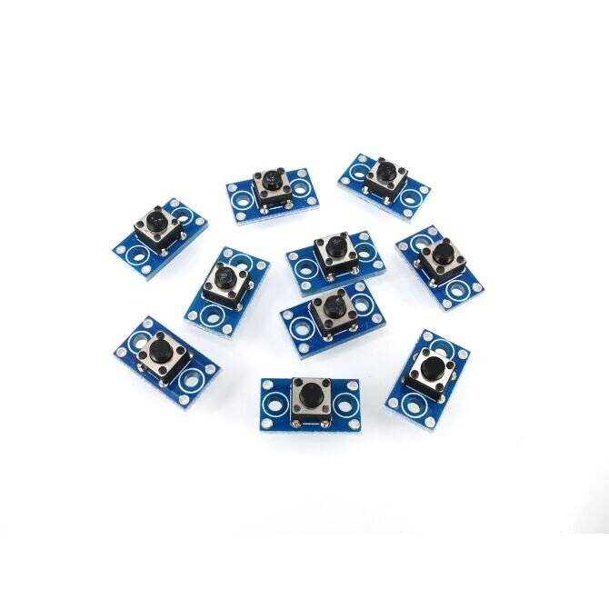 10x Micro Key Taster 6x6mm Buttons Module Rastermaß 2,54mm 12V/50mA-0