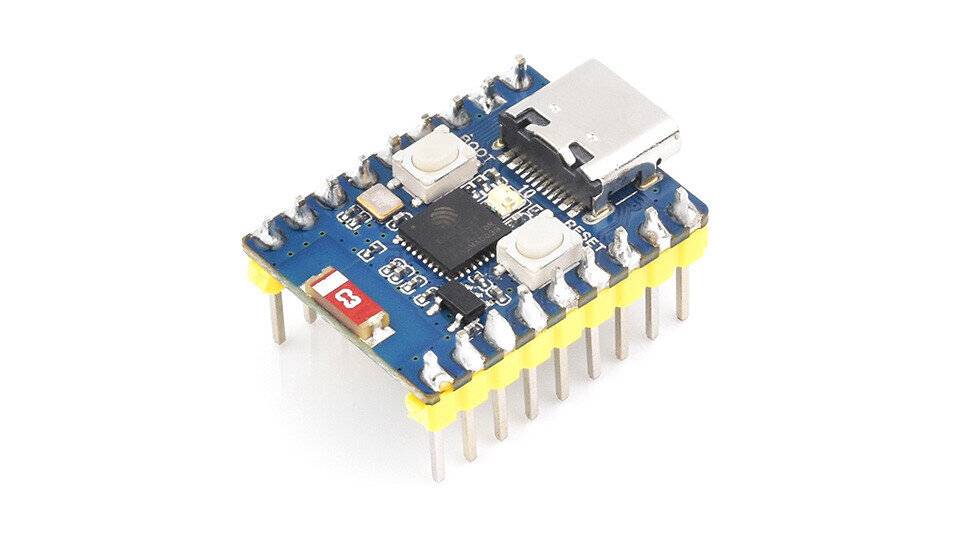 WaveShare ESP32-C3 Mini Development Board Pre-Soldered ESP32-C3FN4 160MHz 2.4GHz Wi-Fi Bluetooth 5-0