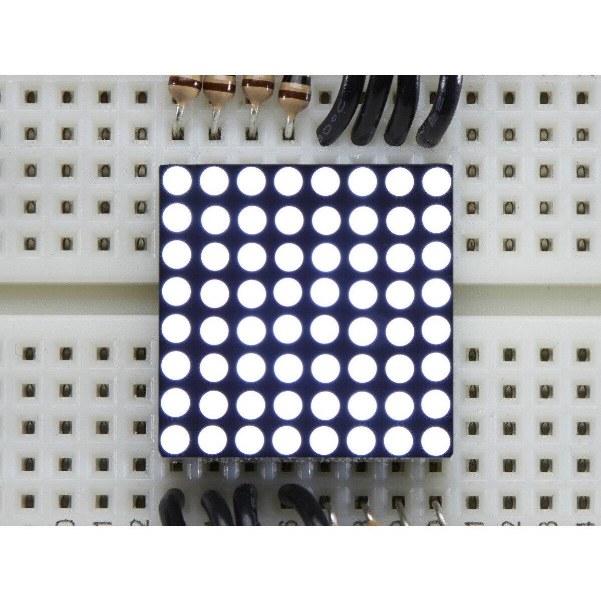 Adafruit Miniature Ultra-Bright 8x8 White LED Matrix for Arduino 1079-0
