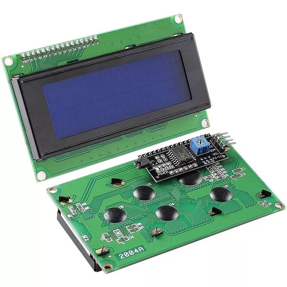 Character 20x4 LCD Display Module 2004 White on Blue 5V I2C Interface HD44780-0