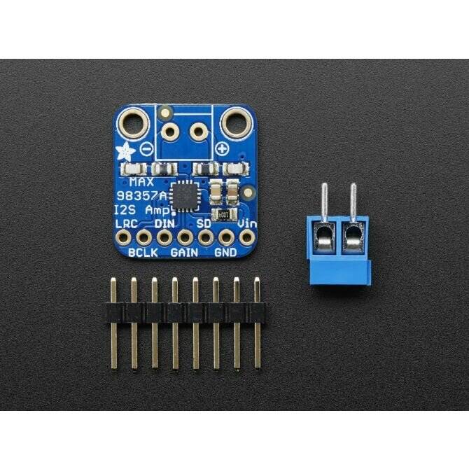 Adafruit I2S 3W Class D Amplifier Breakout - MAX98357A, I2S DAC 8kHz to 96kHz 3006-0