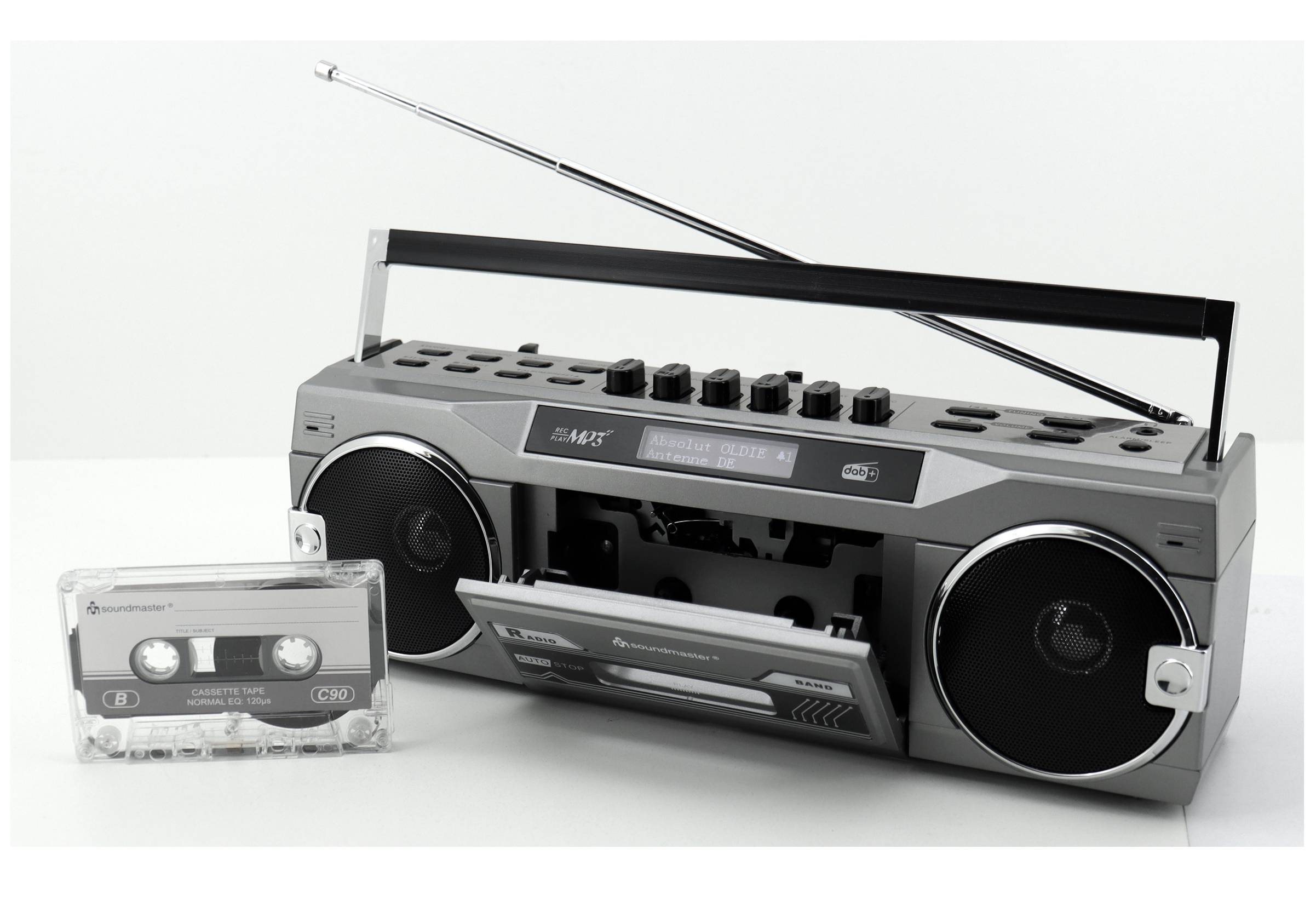 Soundmaster SRR80TI, 3 W, DAB+, FM, LCD, 3,5 mm, Alkali, 230 V-4