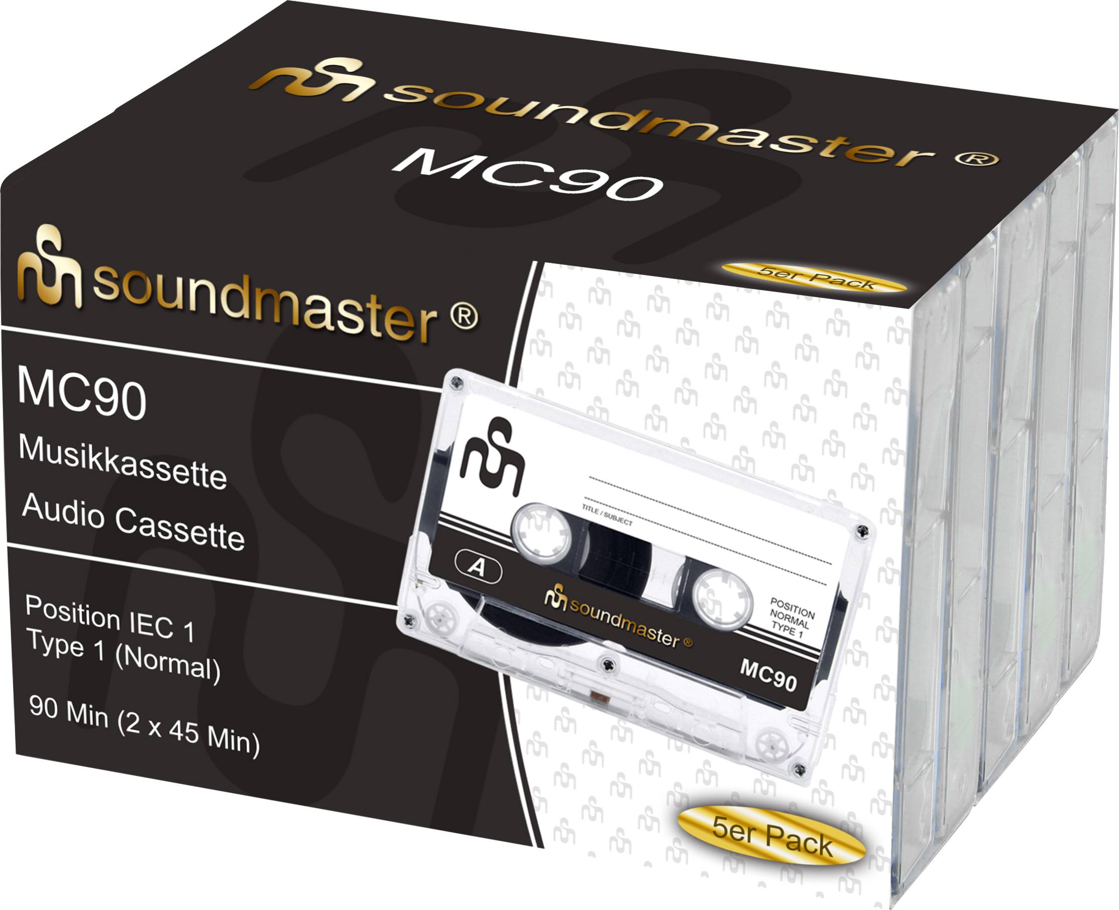 Soundmaster CE Audio-Kassette Soundmaster MC90 5er Pack - Musiccassette-2