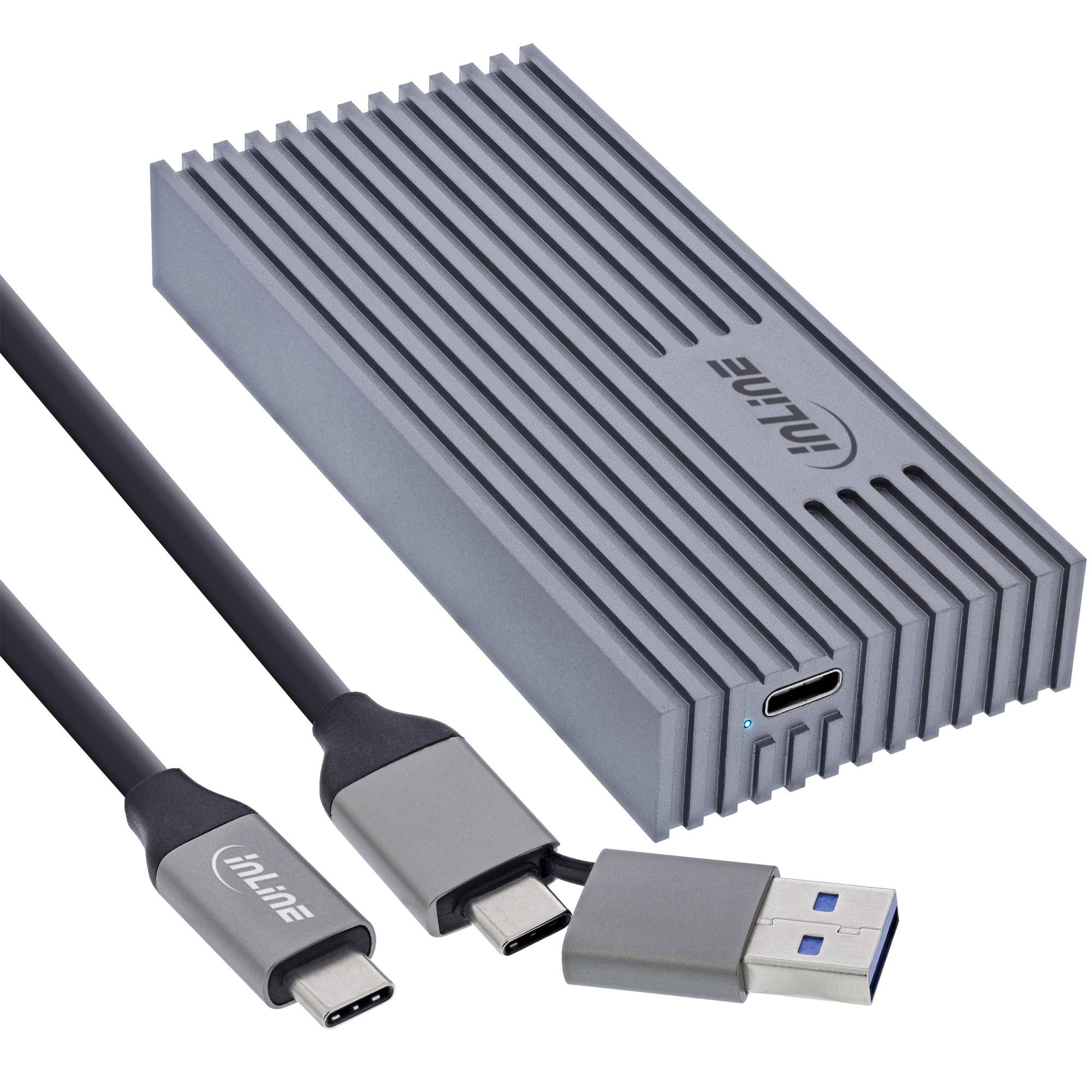 InLine® USB4-Gehäuse, USB-C zu M.2 NVMe SSD, 40Gb/s, Aluminium-0