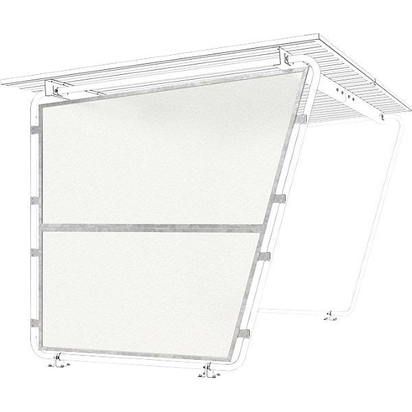 Überdachung Siegen dreiseitiges Komplettset Profilblech verzinkt HxBxT 2290 x 4300 x 2330 mm. WSM Walter-1