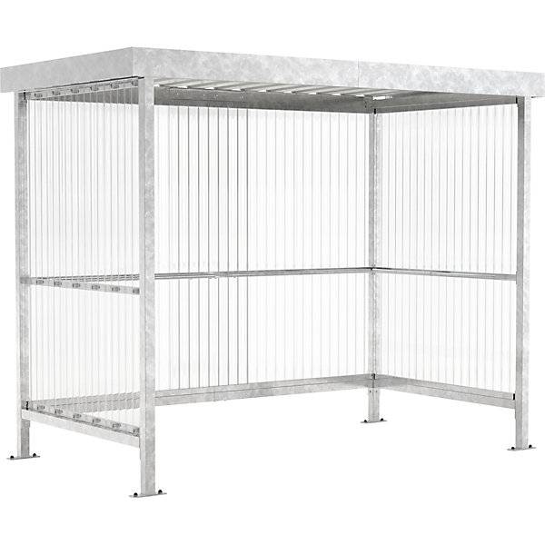 Überdachung Jena dreiseitiges Komplettset verzinkt HxBxT 2360 x 2960 x 1580 mm. WSM Walter Solbach | Metallbau