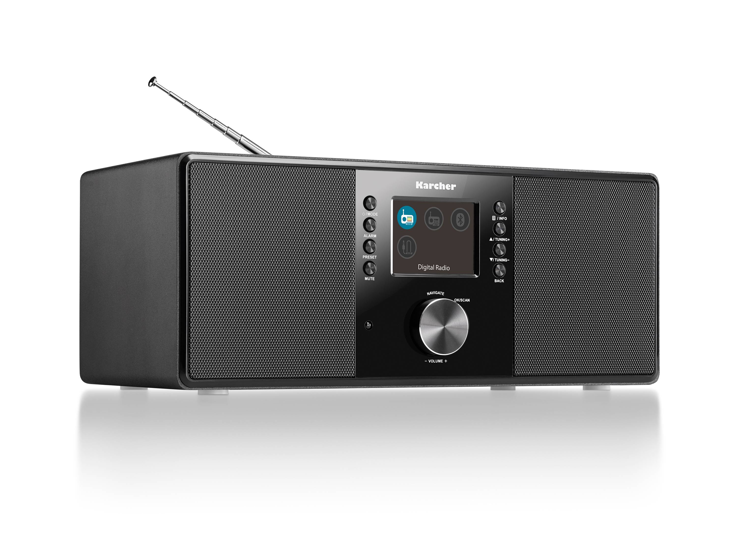 Karcher DAB 5000+ Digitalradio (DAB+ / UKW-RDS, AUX-IN, Bluetooth, Wecker mit Dual-Alarm) schwarz-0