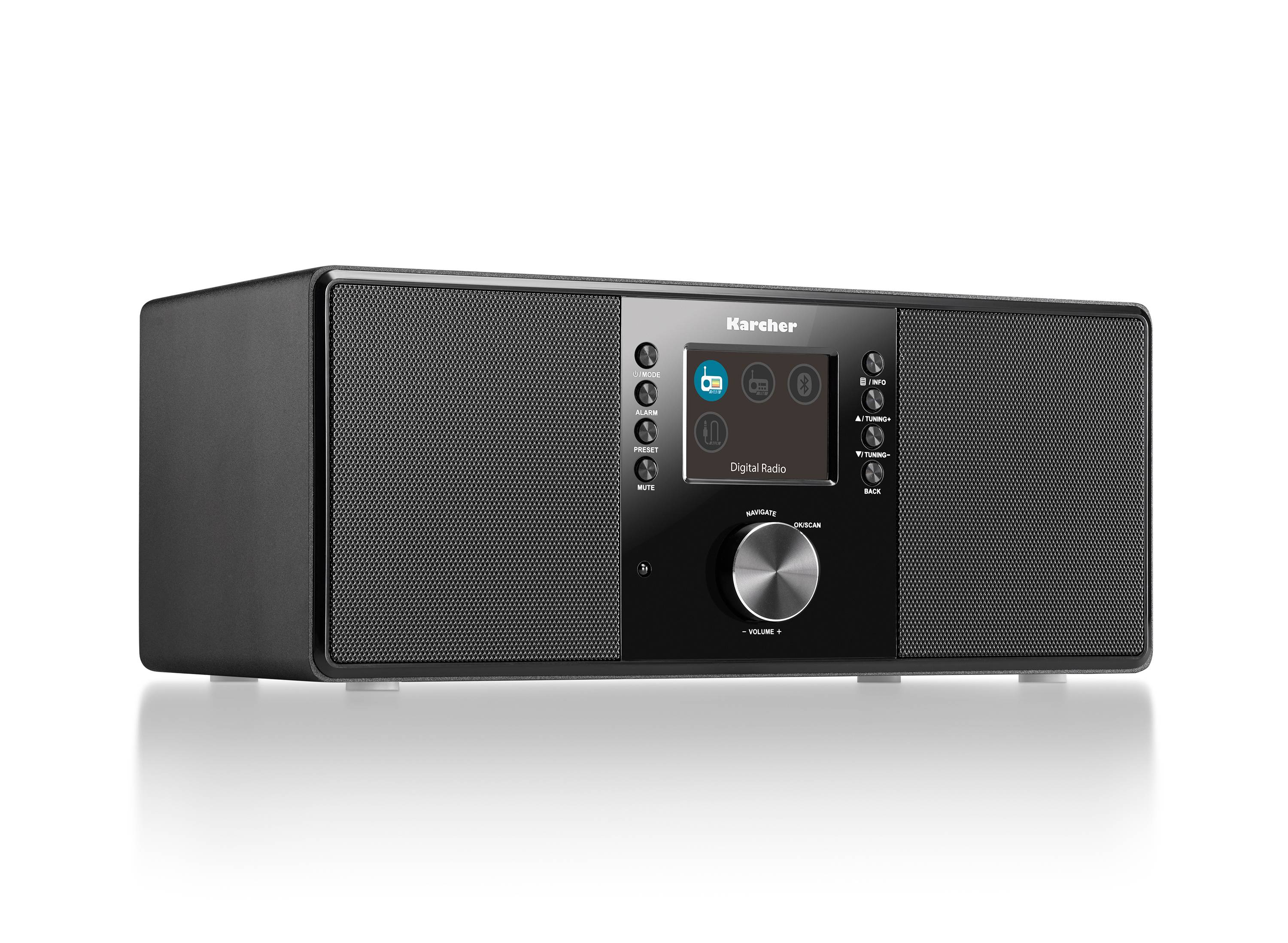 Karcher DAB 5000+ Digitalradio (DAB+ / UKW-RDS, AUX-IN, Bluetooth, Wecker mit Dual-Alarm) schwarz-1