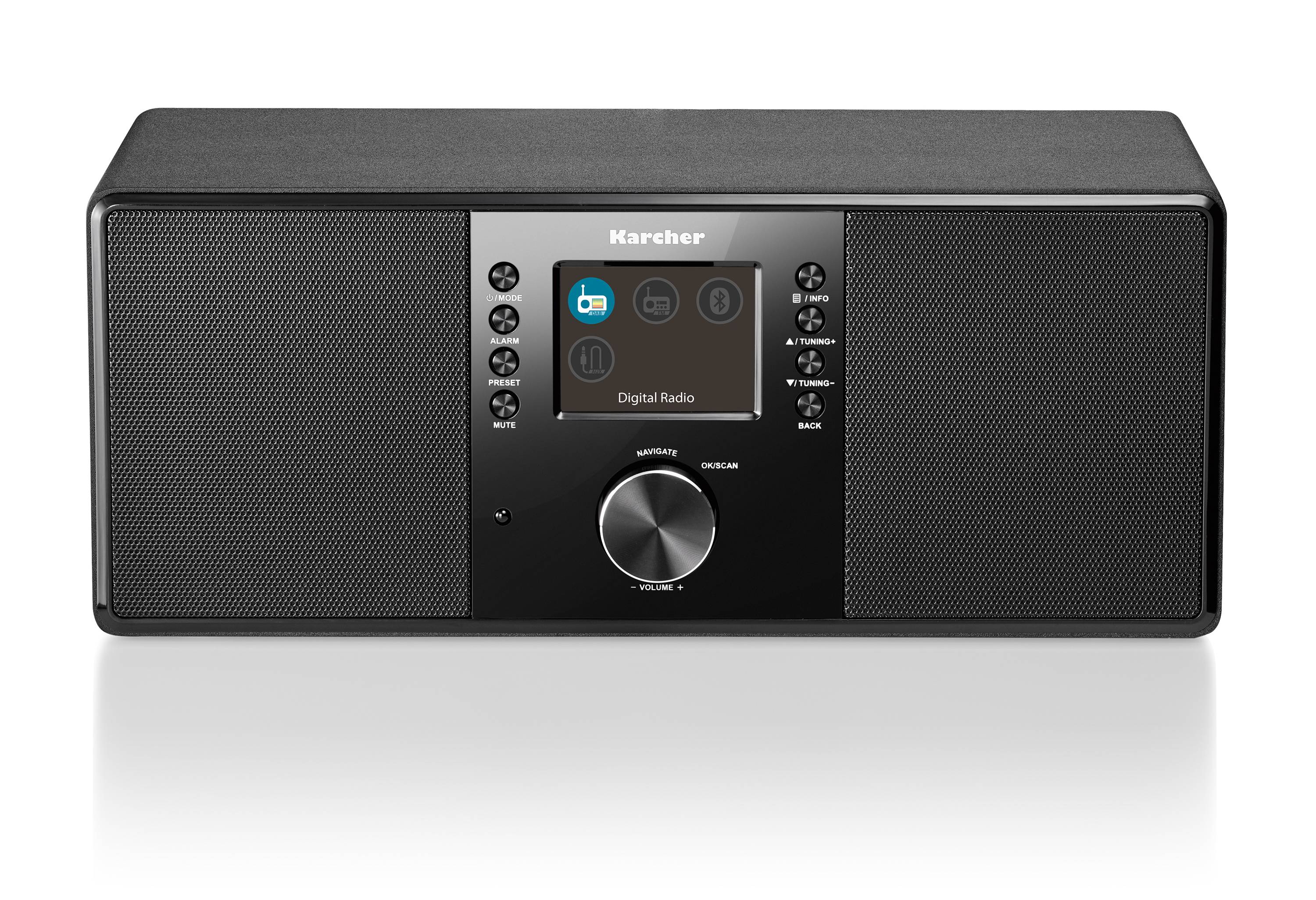 Karcher DAB 5000+ Digitalradio (DAB+ / UKW-RDS, AUX-IN, Bluetooth, Wecker mit Dual-Alarm) schwarz-2