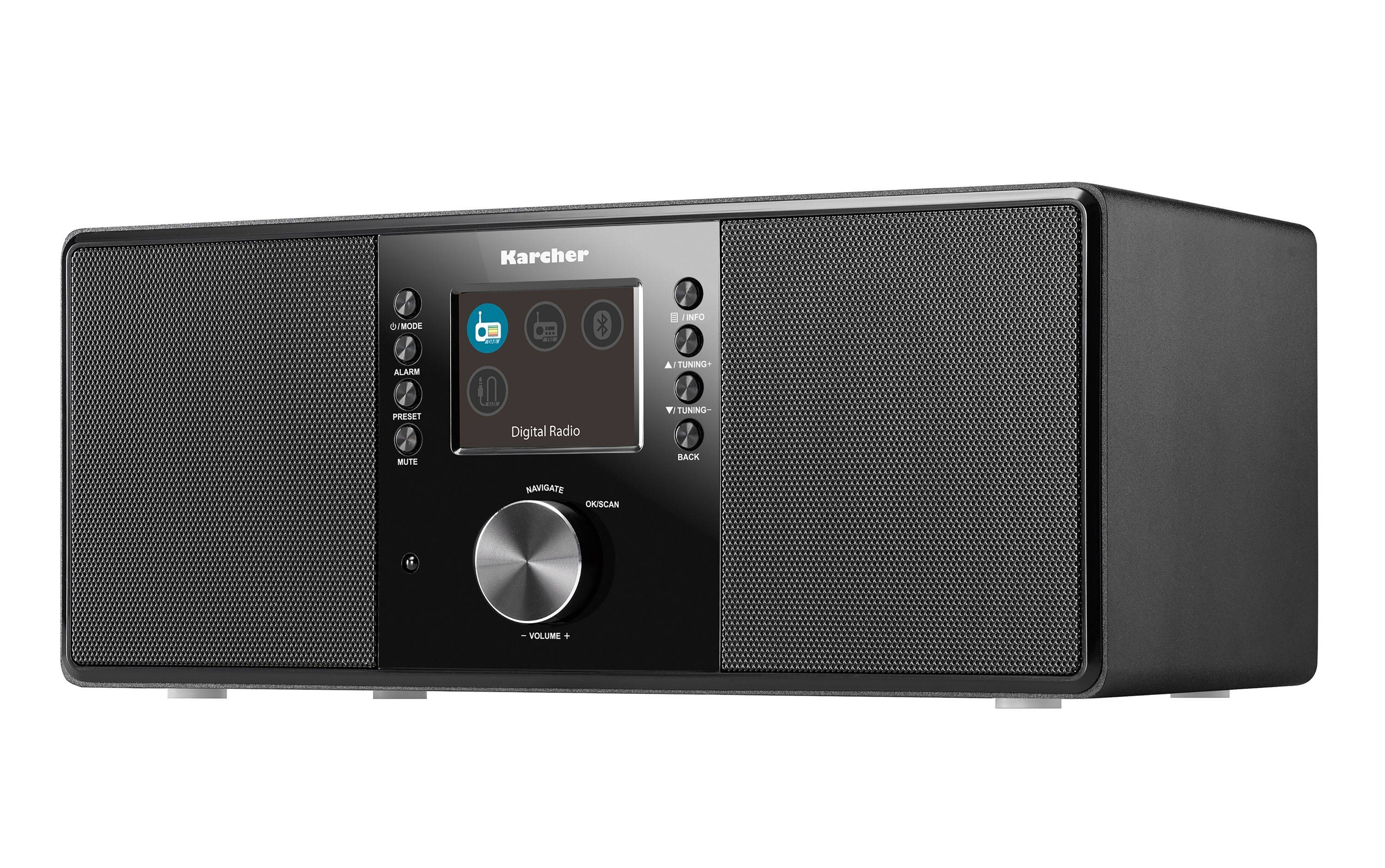 Karcher DAB 5000+ Digitalradio (DAB+ / UKW-RDS, AUX-IN, Bluetooth, Wecker mit Dual-Alarm) schwarz-3