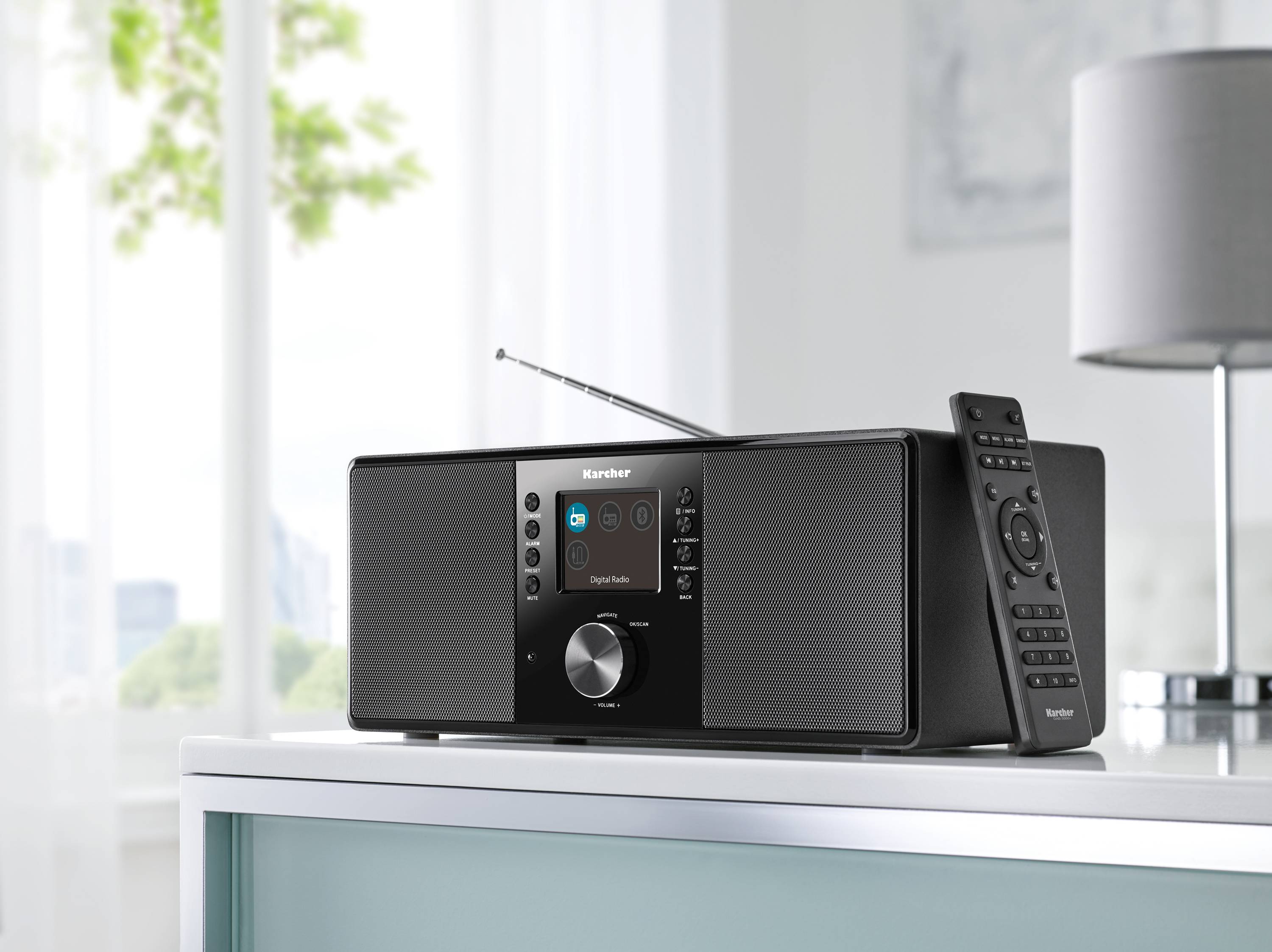 Karcher DAB 5000+ Digitalradio (DAB+ / UKW-RDS, AUX-IN, Bluetooth, Wecker mit Dual-Alarm) schwarz-4