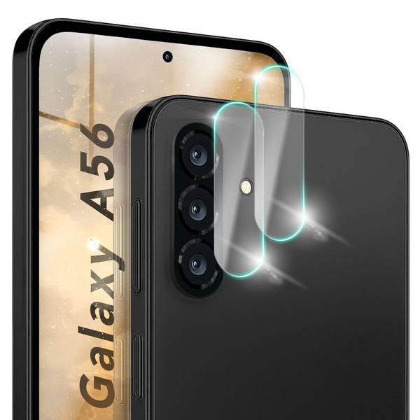 NALIA Kameraschutz „Focus.X2 MAX“ für Samsung Galaxy A56 – 2x Kamera Schutzglas, Kratzfest, Anti-Schlieren, 9H Glas
