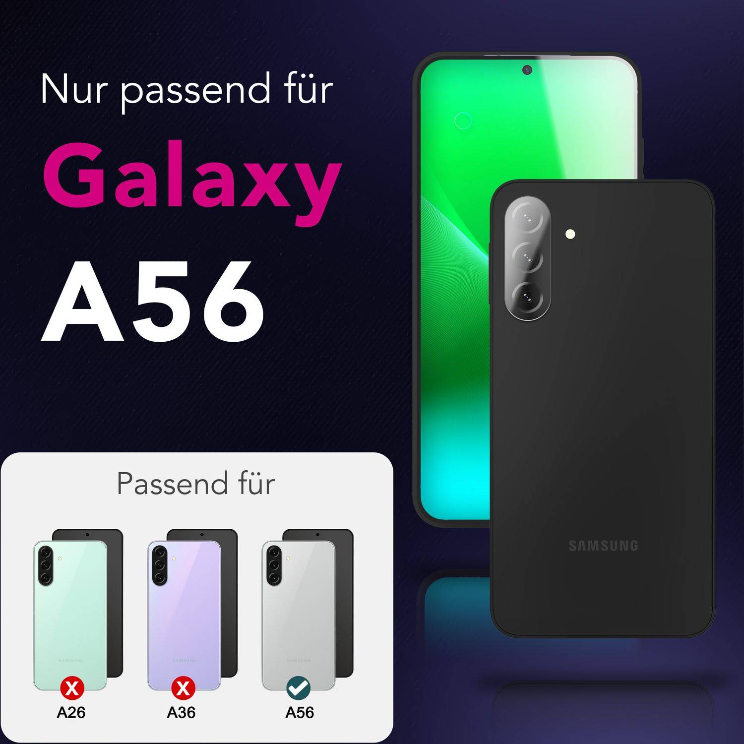 NALIA Kameraschutz „Focus.X2 MAX“ für Samsung Galaxy A56 – 2x Kamera Schutzglas, Kratzfest, Anti-Schlieren, 9H Glas-4
