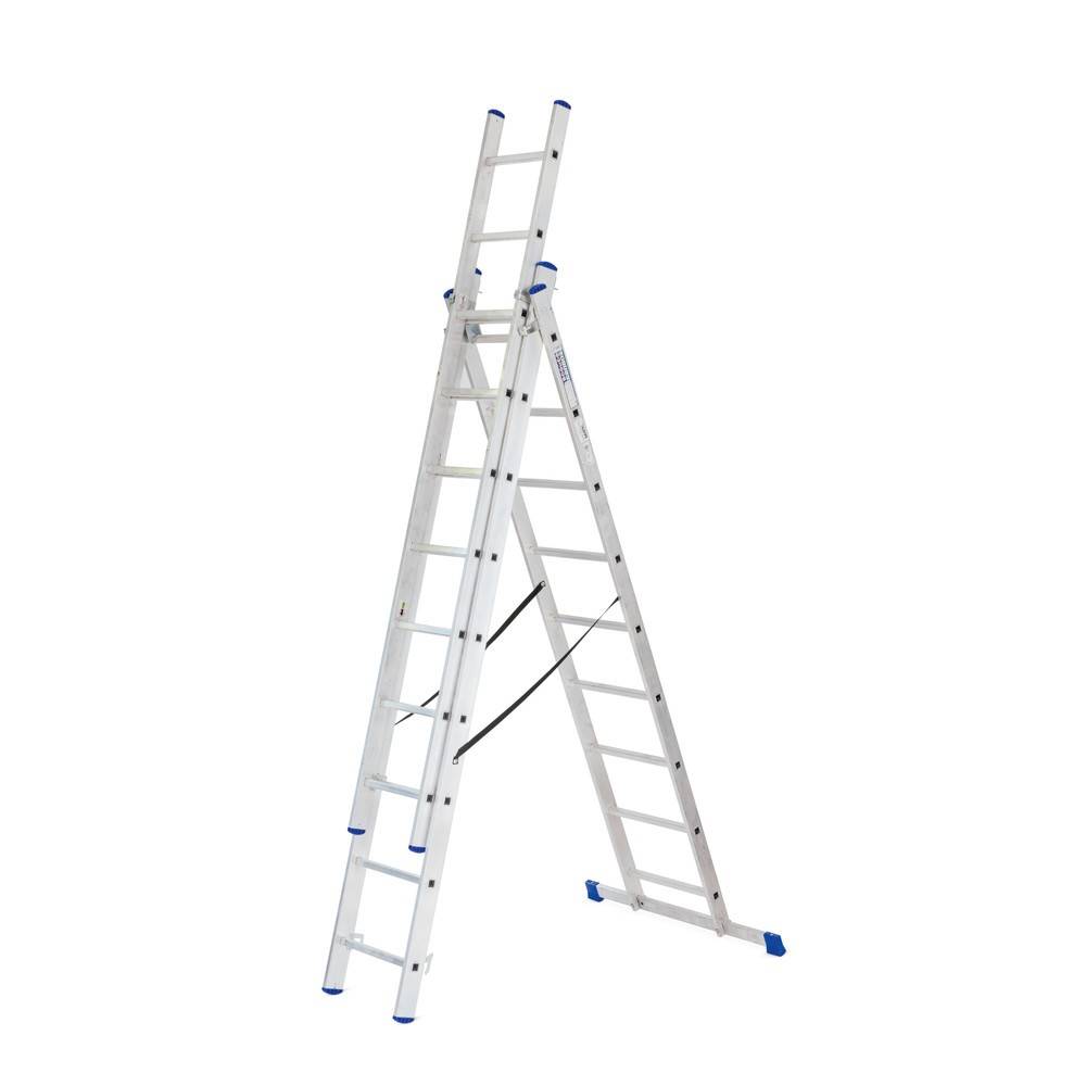 Alu-Schiebeleiter BASIC 3-in-1, Arbeitshöhe Anlegeleiter 6,48 m-0