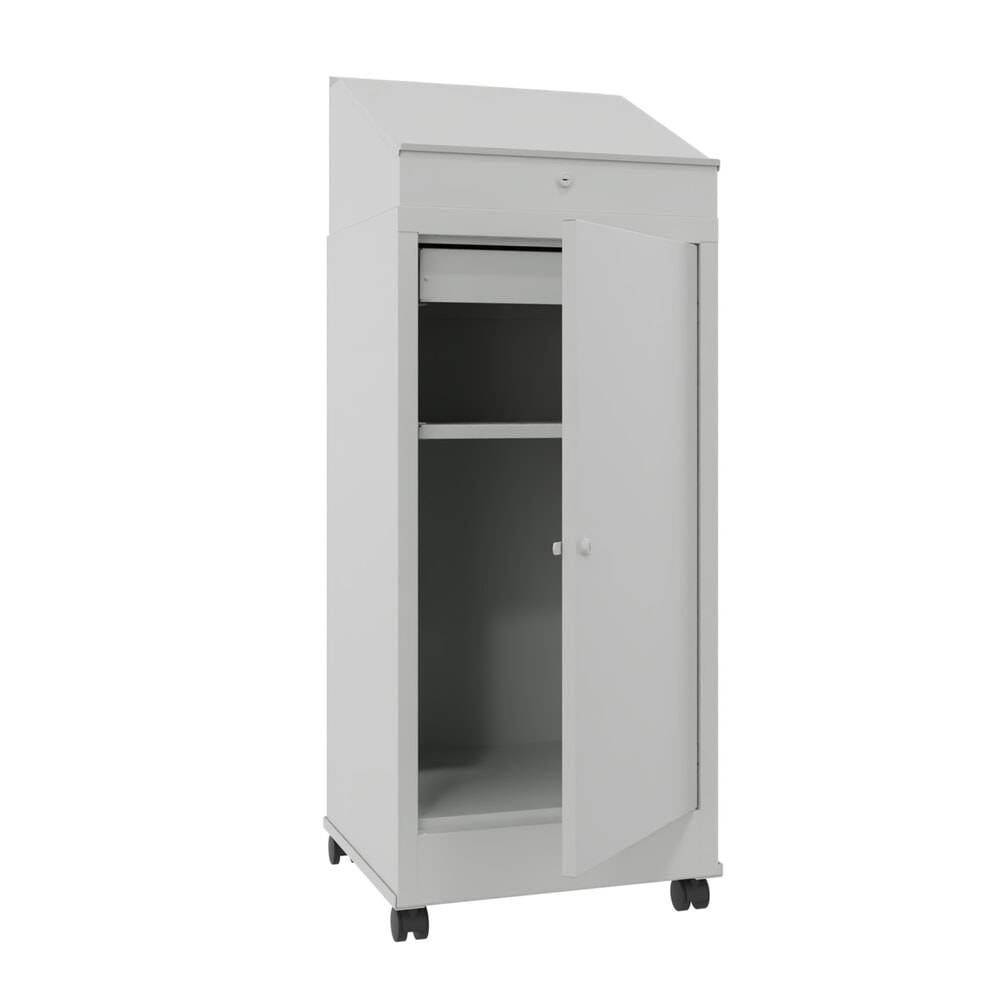 PAVOY Industrie-Stehpult, mobil, HxBxT 1.330 x 500 x 500 mm, 1 Auszieh-1