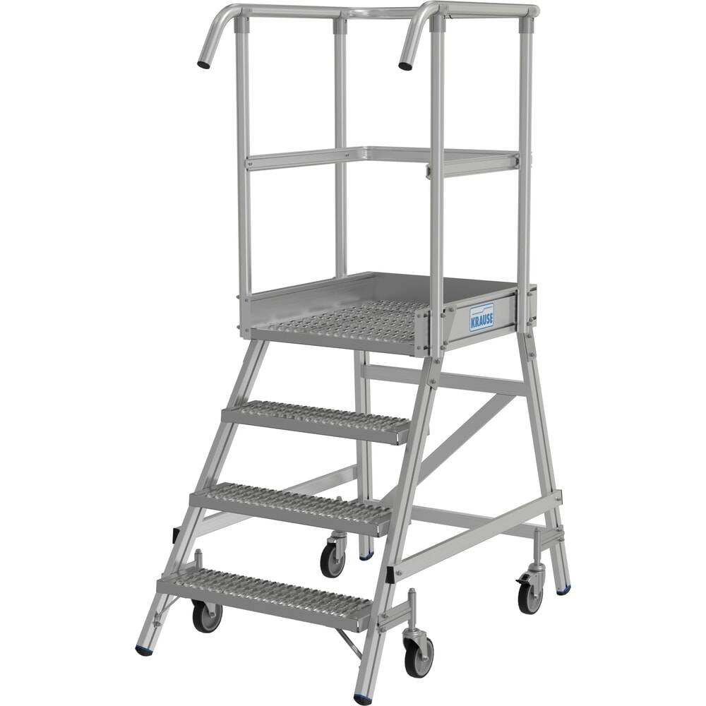 KRAUSE® STABILO fahrbare Podestleiter, einseitig begehbar, Profilrost-1