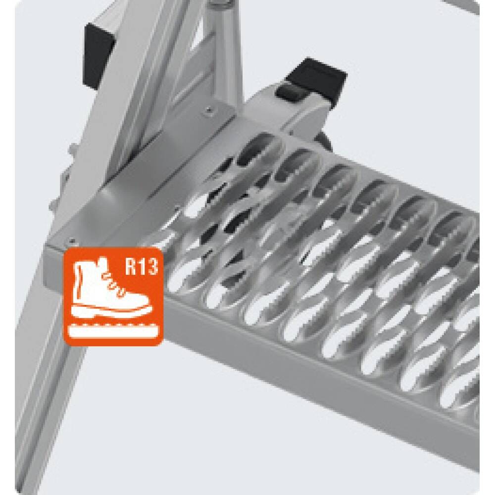 KRAUSE® STABILO fahrbare Podestleiter, einseitig begehbar, Profilrost-1