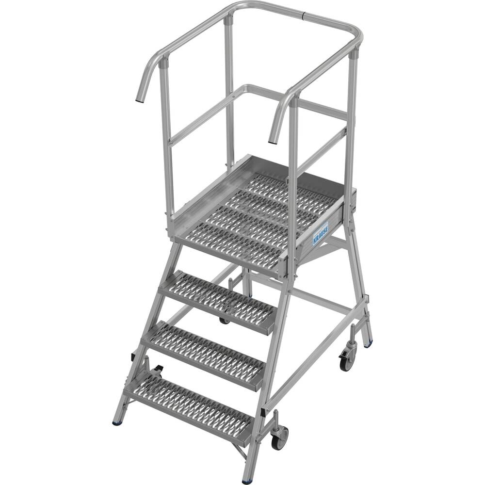 KRAUSE® STABILO fahrbare Podestleiter, einseitig begehbar, Profilrost-0