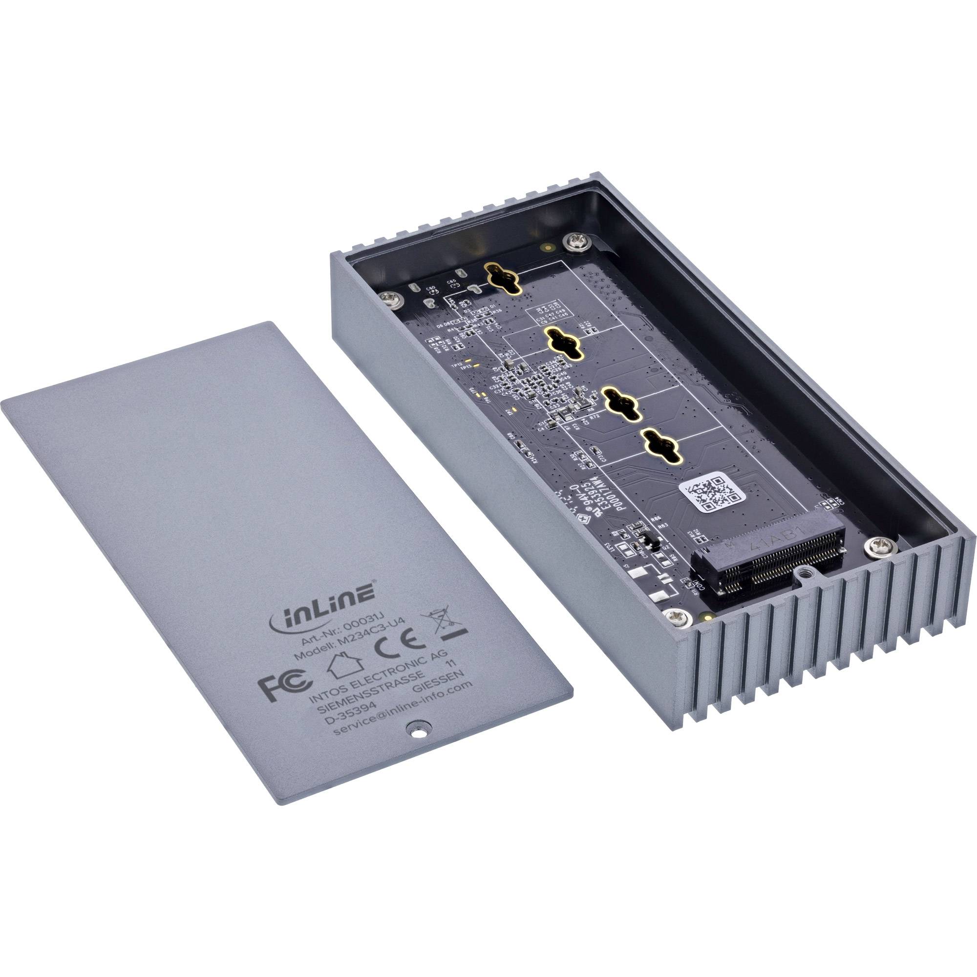 InLine® USB4-Gehäuse, USB-C zu M.2 NVMe SSD, 40Gb/s, Aluminium-1