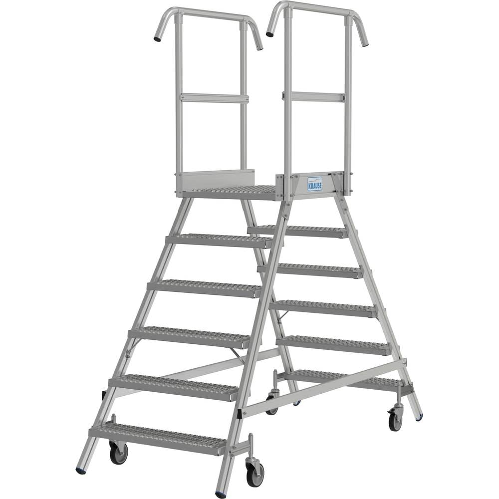 STABILO Podestleiter, fahrbar 2x6 St.R13-3