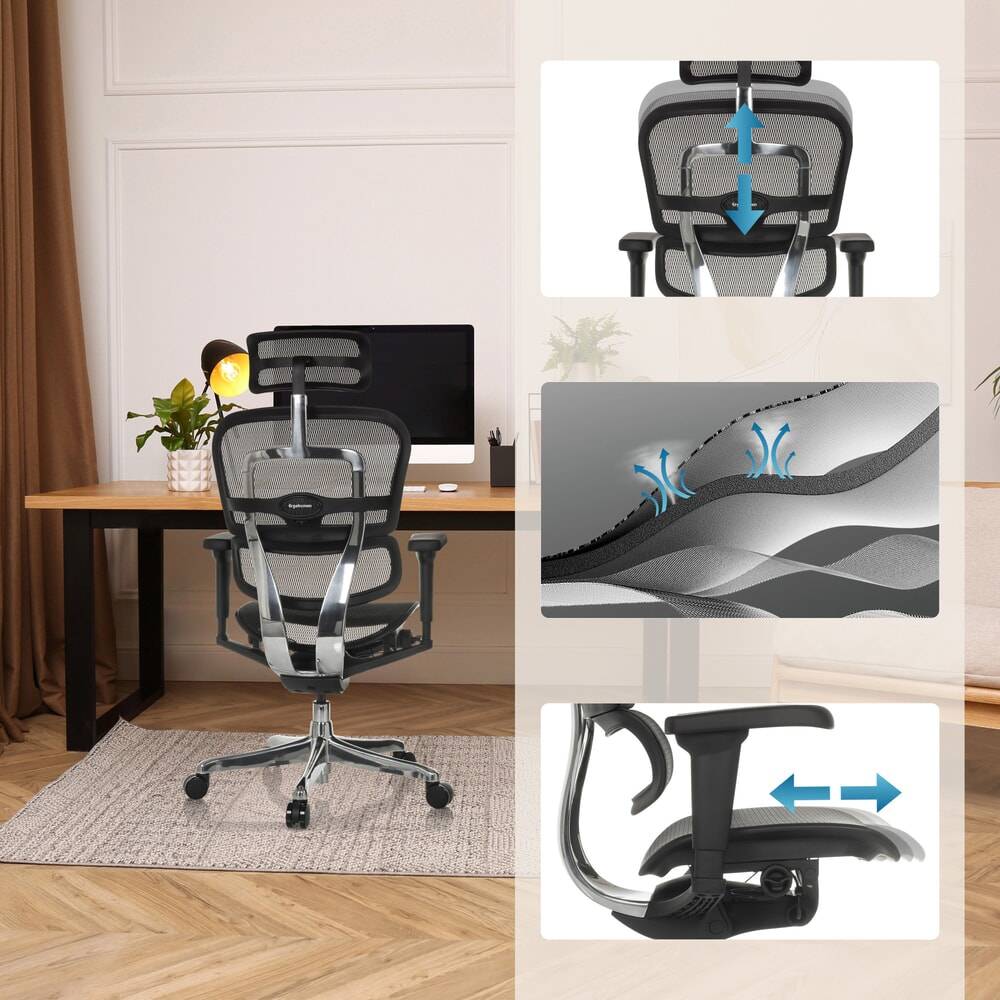 hjh OFFICE Chefsessel ERGOHUMAN ULTRA GEN2, Netzrückenlehne, 601270-YY-3