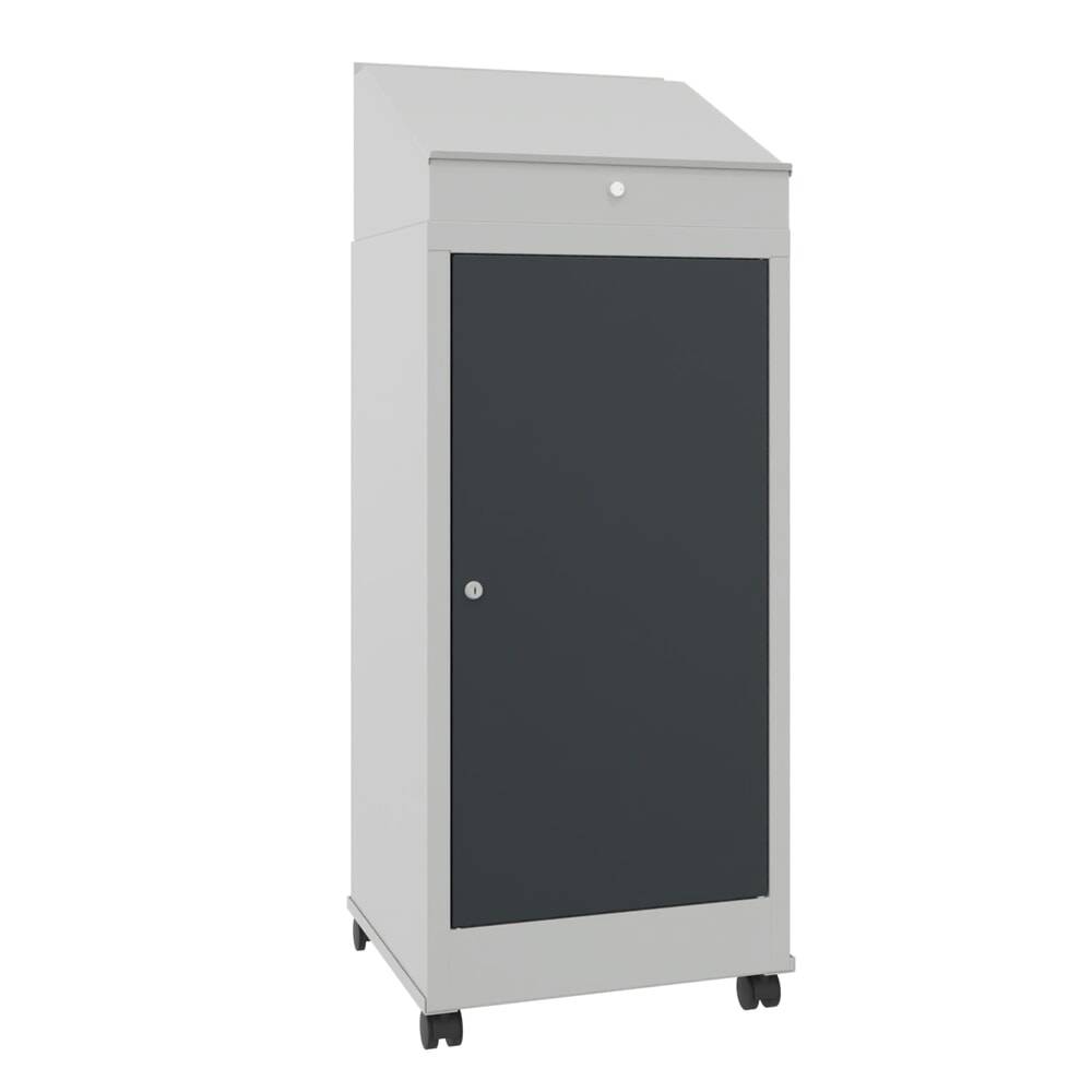 PAVOY Industrie-Stehpult, mobil, HxBxT 1.330 x 500 x 500 mm, 2 Einlege-0