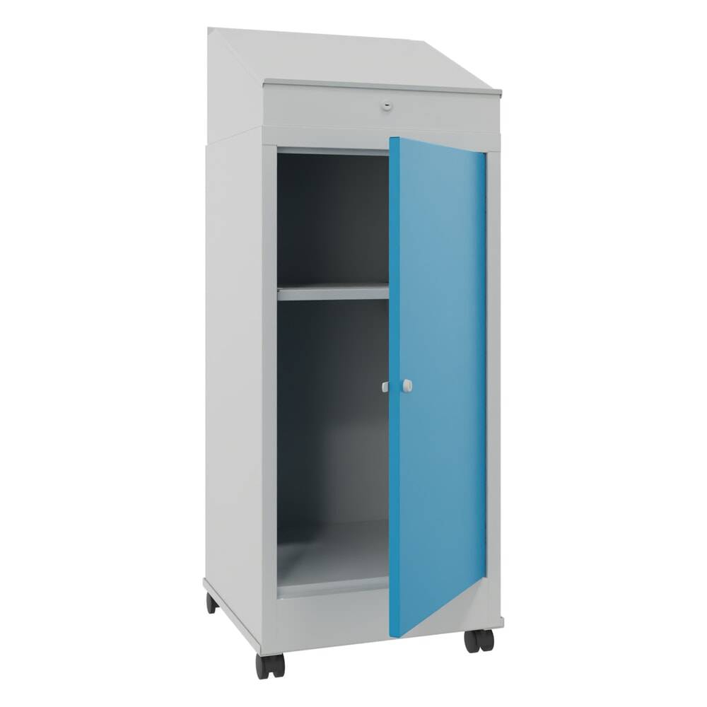 PAVOY Industrie-Stehpult, mobil, HxBxT 1.330 x 500 x 500 mm, 1 Auszieh-1
