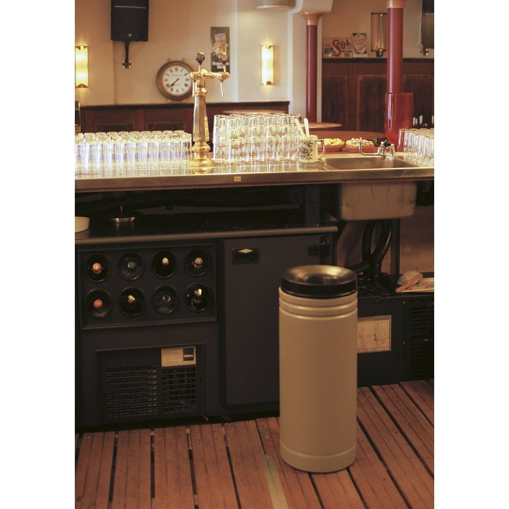 Sicherheitspapierkorb, selbstlöschend, Stahl, 50 Liter, grau, schwarz-2