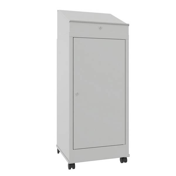 PAVOY Industrie-Stehpult, mobil, HxBxT 1.330 x 500 x 500 mm, 2 Einlege