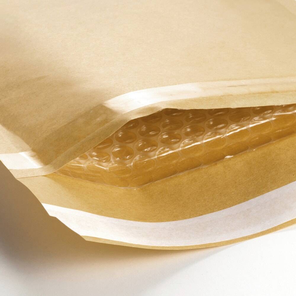 Luftpolsterversandtaschen, Innenmaß BxH 150 x 210 mm, goldgelb-1
