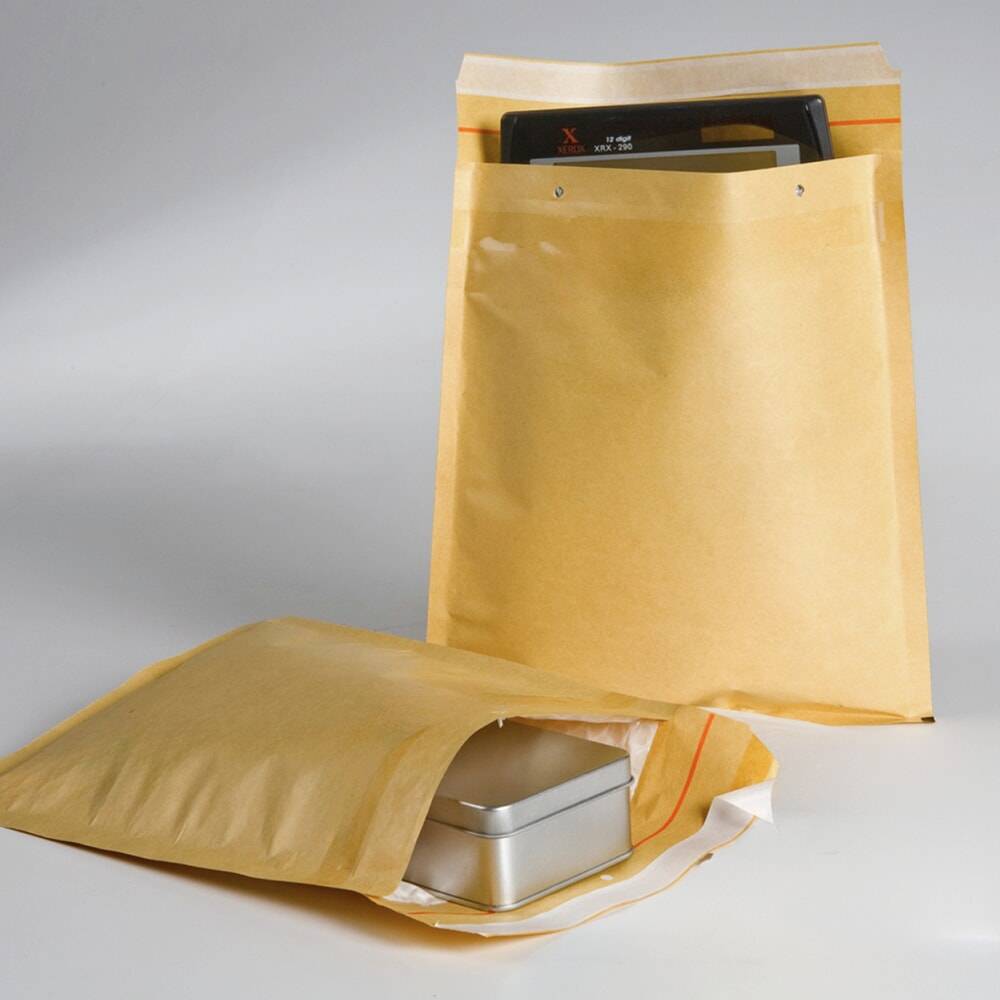 Luftpolsterversandtaschen, Innenmaß BxH 150 x 210 mm, goldgelb-2