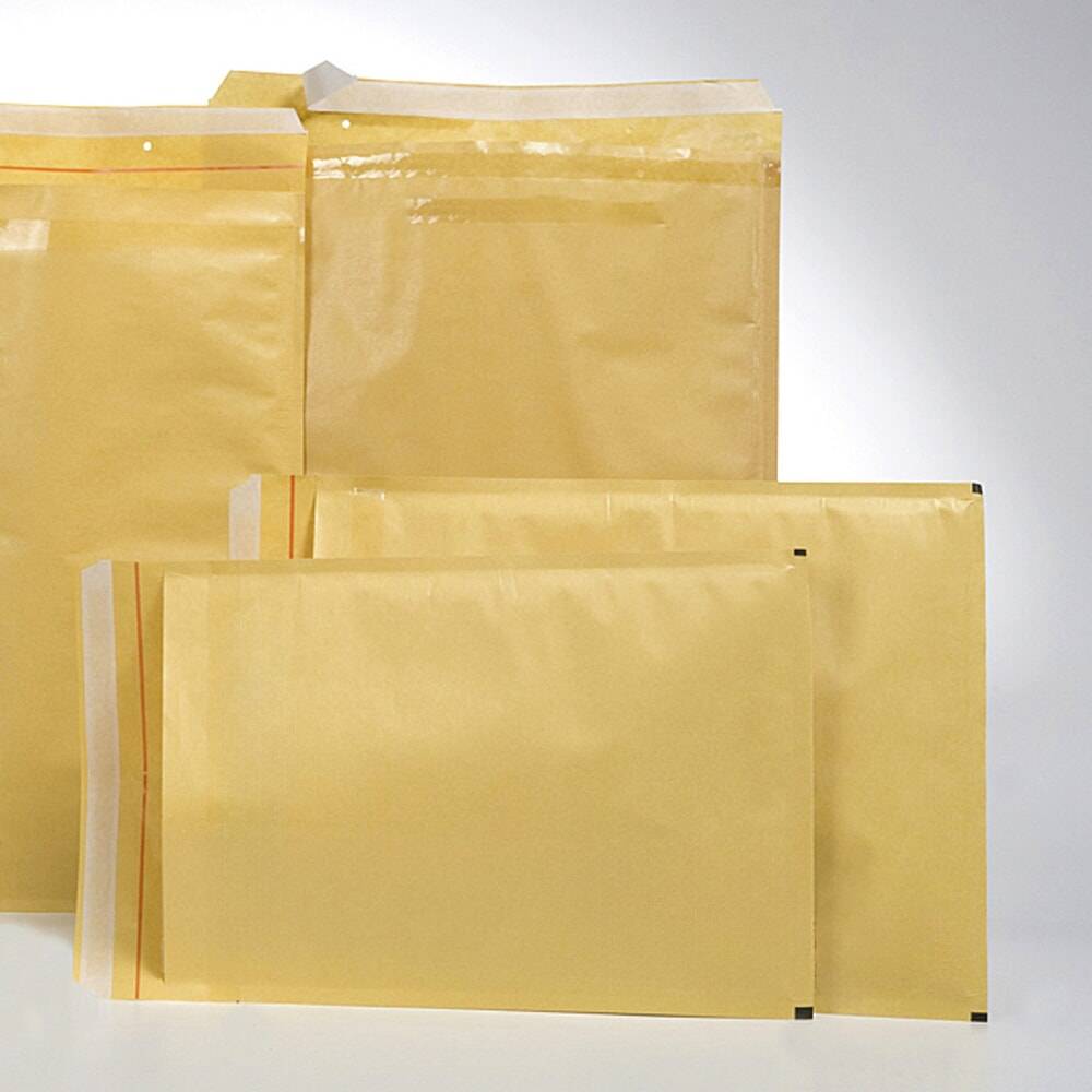 Luftpolsterversandtaschen, Innenmaß BxH 150 x 210 mm, goldgelb-0