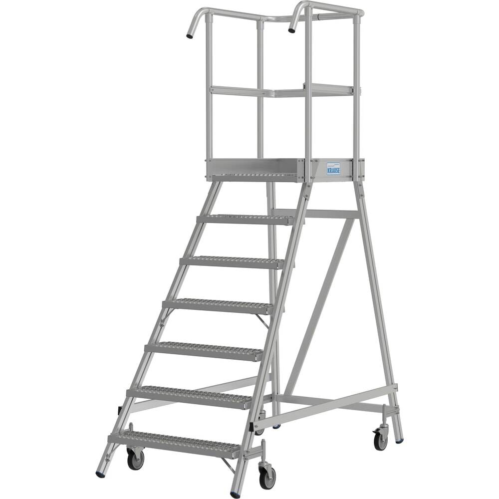 KRAUSE® STABILO fahrbare Podestleiter, einseitig begehbar, Profilrost-2