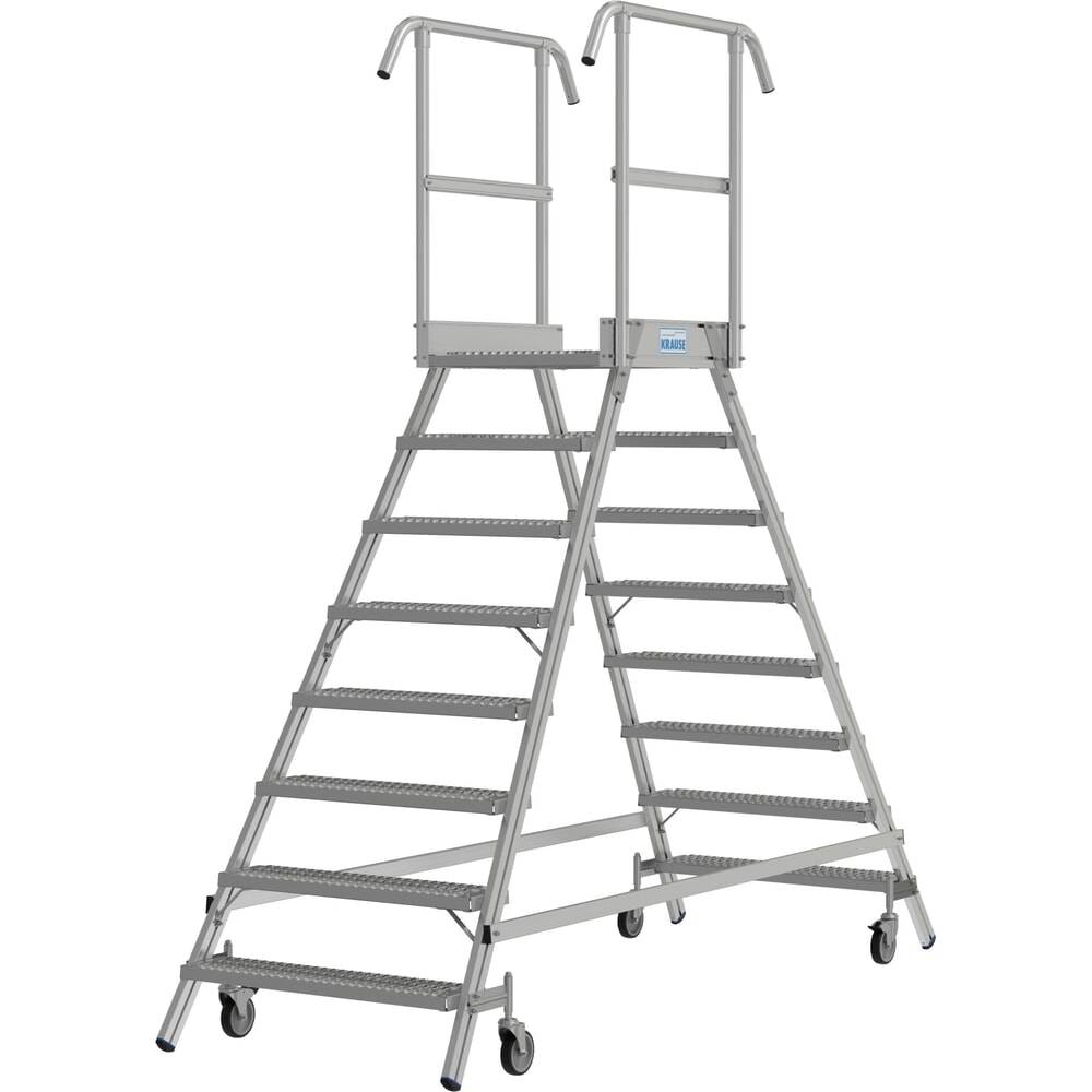 KRAUSE® STABILO fahrbare Podestleiter, beidseitig begehbar, Profilrost-3
