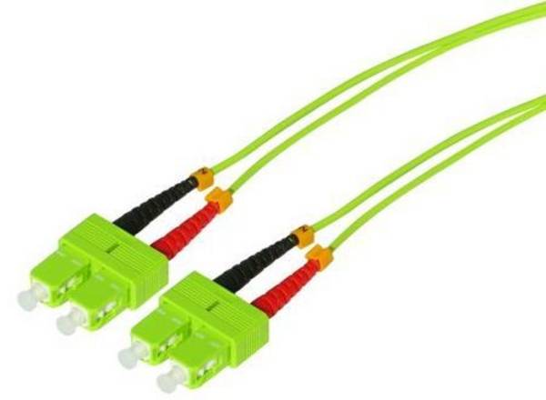 Tecline HD Fibre Optic Patch Cable 50/125 M Multimode OM5 SC Duplex Connector/connector Lime Green