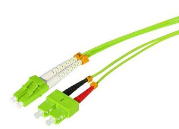 Tecline fibre optic patch cable HD, 50/125 m, multimode, OM5 fibre, LC duplex connector / SC duplex